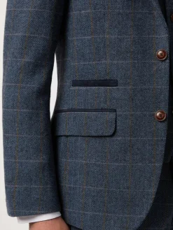 Clearance Antique Rogue Blue Maverick Hbone Check Jacket