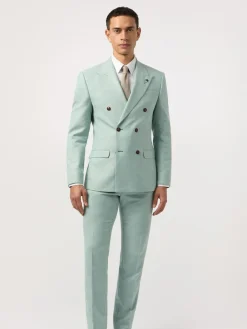 Discount Antique Rogue Blue Slim Seafoam Texture DB Jacket