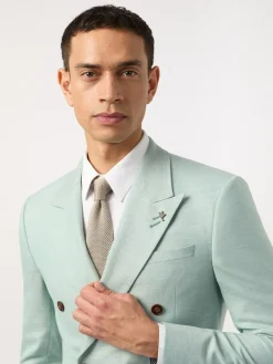 Discount Antique Rogue Blue Slim Seafoam Texture DB Jacket