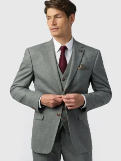 Antique Rogue Grey Blake Texture Regular Jacket^ Grey Suits|Suits & Tuxedos