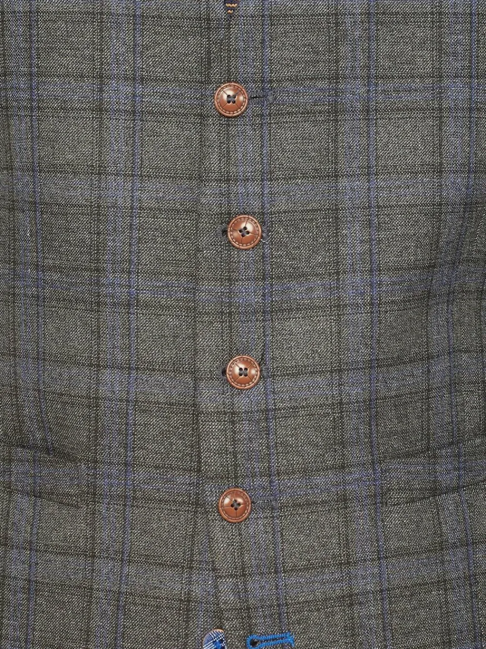 Best Antique Rogue Grey Overcheck Waistcoat