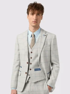 Clearance Antique Rogue Grey Powell Checks Tweed Jacket