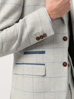 Clearance Antique Rogue Grey Powell Checks Tweed Jacket