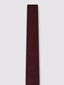 Outlet Antique Rogue Red Knitted Tie - 6.5Cm
