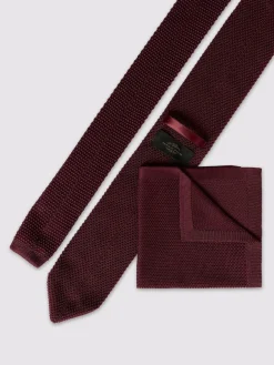 Outlet Antique Rogue Red Knitted Tie - 6.5Cm