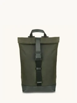 Hot Apatchy Green The Cavendish Waxed Canvas & Leather Backpack