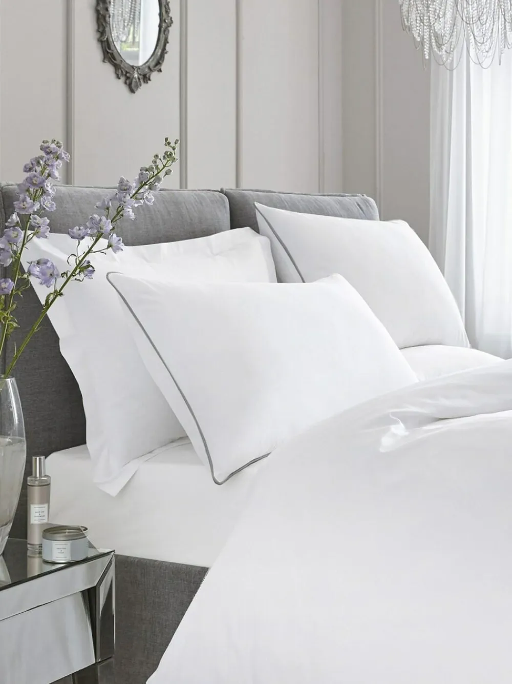 Appletree White Plain Dye 100% Cotton Duvet Cover and Pillowcase Set^ Branded Bedlinen