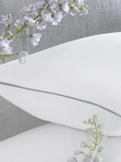 Appletree White Plain Dye 100% Cotton Duvet Cover and Pillowcase Set^ Branded Bedlinen