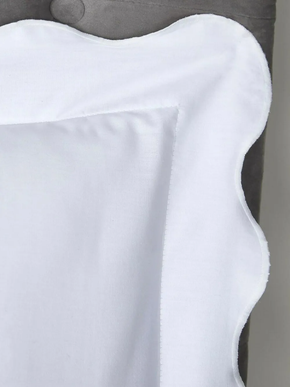 Appletree White Scallop Edge 200 Thread Count 100% Cotton Duvet Cover Set^ Branded Bedlinen