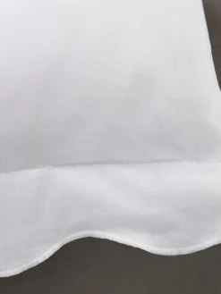 Appletree White Scallop Edge 200 Thread Count 100% Cotton Duvet Cover Set^ Branded Bedlinen