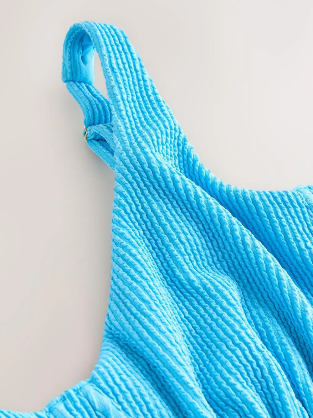 Clearance Next Aqua Blue Crinkle Tummy Control DD+ Wired Swimsuit