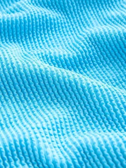 Clearance Next Aqua Blue Crinkle Tummy Control DD+ Wired Swimsuit