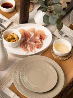 Artisan Street 12 Piece Natural Leaf Stone Dinner Set^ Dinner Sets & Pasta Bowls|Branded Kitchenware