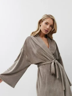 Aruelle Brown Capucine Mid Length Robe^Women Bathrobes