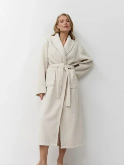 Aruelle Simone Full Length Textured Cream Robe^Women Bathrobes