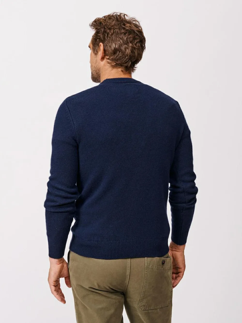Discount Aubin Blue Phillips Lambswool Crew Neck Jumper