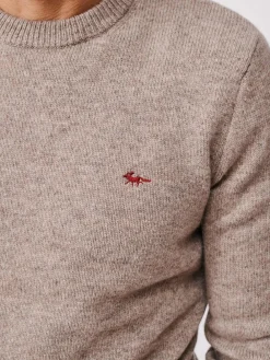 Online Aubin Phillips Lambswool Natural Crew Neck Jumper