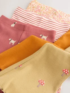 New Next Flared Leggings 5 Pack (3mths-7yrs) Autumnal Orange