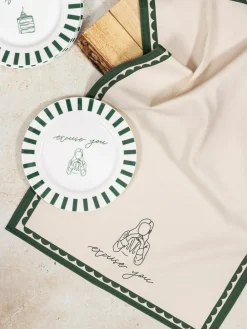 Online Avalon Home Forest Green Excuse You Dessert Plate