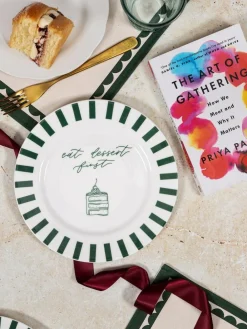 Avalon Home Forest Green Eat Dessert Plate^ Dinner Sets & Pasta Bowls