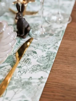Avalon Home Green Lake District Toile Table Runner^ Table Linen, Placemats & Coasters