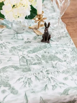 Avalon Home Green Lake District Toile Table Runner^ Table Linen, Placemats & Coasters
