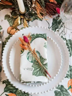 Avalon Home Set of 2 Green Fallen Gourds Napkins^ Table Linen, Placemats & Coasters