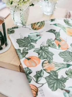 Avalon Home Set of 2 Green Fallen Gourds Napkins^ Table Linen, Placemats & Coasters