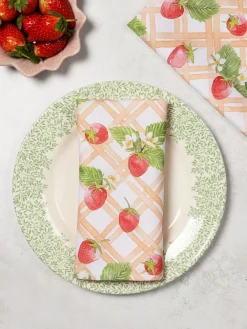 Hot Avalon Home Set of 2 Pink Strawberry Picnic Napkins