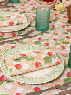 Hot Avalon Home Set of 2 Pink Strawberry Picnic Napkins