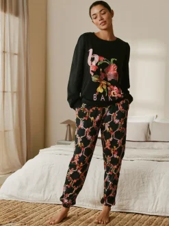 Online B by Ted Baker Black Floral Black Pyjamas