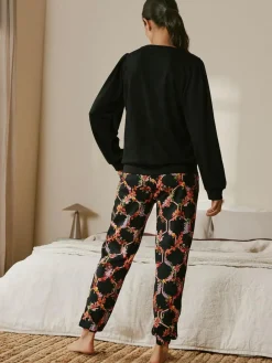 Online B by Ted Baker Black Floral Black Pyjamas