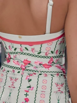 New B by Ted Baker Tummy Control Bandeau Swimsuit White