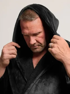 Clearance BadRhino Big & Tall Black Plush Dressing Gown