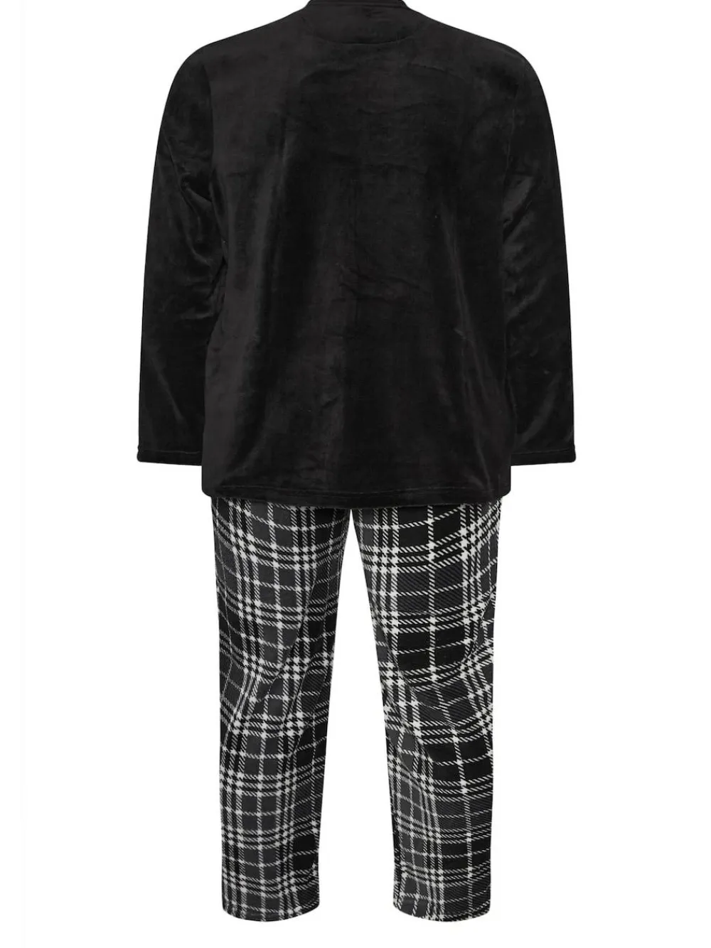 Clearance BadRhino Big & Tall Black Checked Fleece Pyjama Bottoms