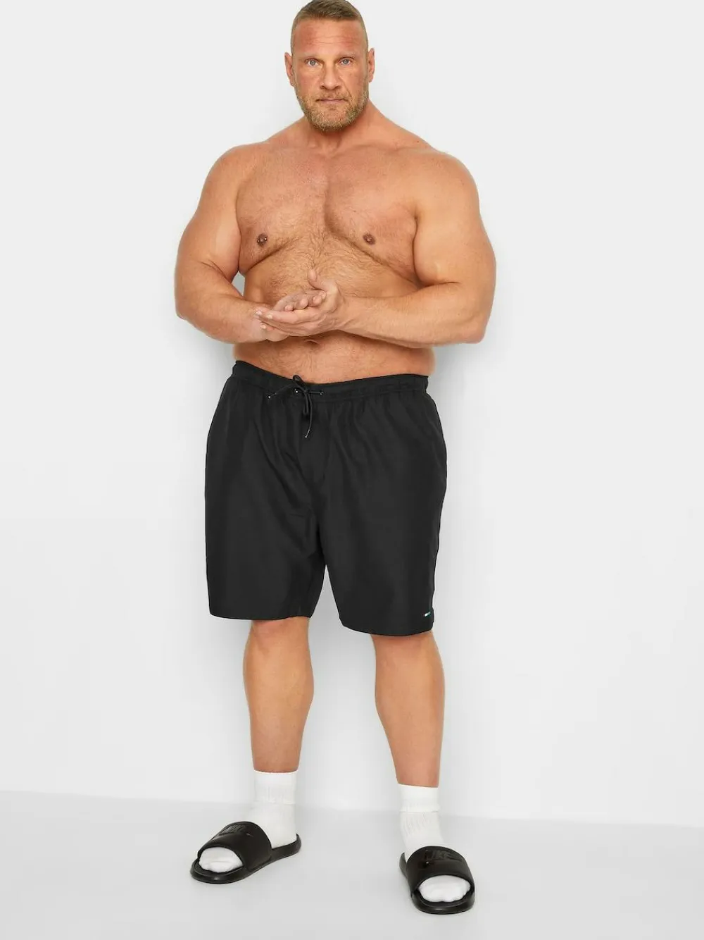 Sale BadRhino Big & Tall Plain Swimshorts Black