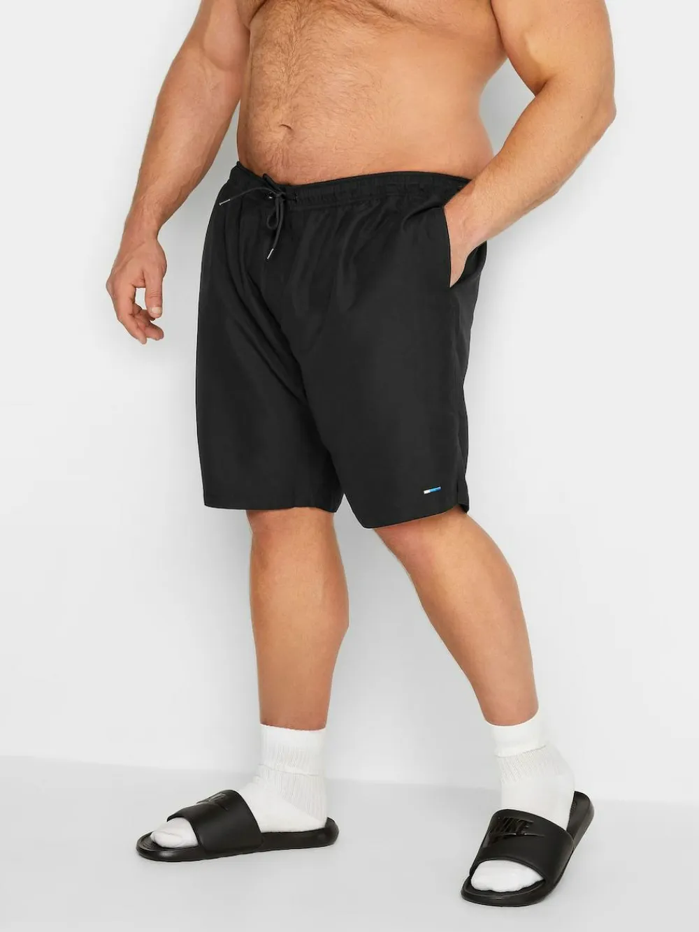 Sale BadRhino Big & Tall Plain Swimshorts Black