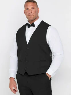 BadRhino Big & Tall Black Tailoring Suit Waistcoat^ Vests