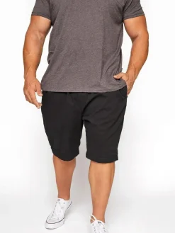 Online BadRhino Big & Tall Stretch Elasticated Waist Chinos Shorts Black