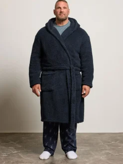 BadRhino Big & Tall Blue Heavy Borg Robe^ Bathrobe