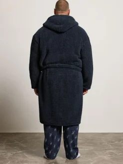 BadRhino Big & Tall Blue Heavy Borg Robe^ Bathrobe
