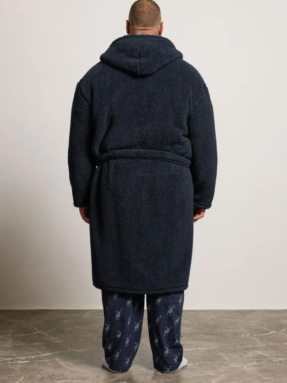 BadRhino Big & Tall Blue Heavy Borg Robe^ Bathrobe