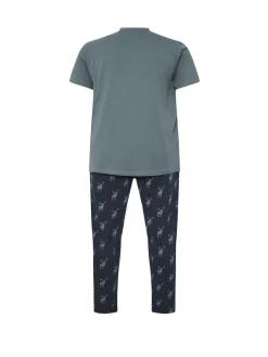 BadRhino Big & Tall Blue Stag Pyjamas Set^ Pyjamas