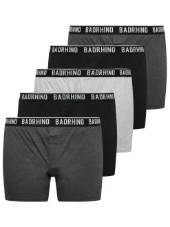 Sale BadRhino Big & Tall Boxers 5 Packs Grey
