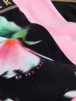 New Baker by Ted Baker 3 Pack Black/Pink Flares Leggings