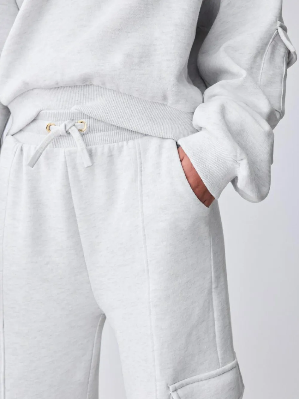 Baker by Ted Baker 2 Piece Grey Marl Graphic Hoodie & Cargo Joggers Set^ Sweatshirts & Hoodies|Sets & Coords