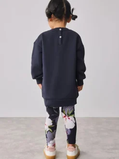 Baker by Ted Baker 2 Piece Longline Bow Sweat and Floral Leggings Set^ Sweatshirts & Hoodies