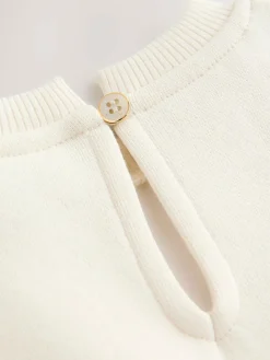 Hot Baker by Ted Baker 2 Piece Cream Sweat & Pintuck Wide Leg Jogger Set