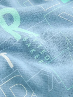 New Baker by Ted Baker All Over Print Long Sleeve Romper Blue