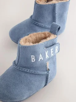 New Baker by Ted Baker Baby Boys Slipper Padders Boots Blue
